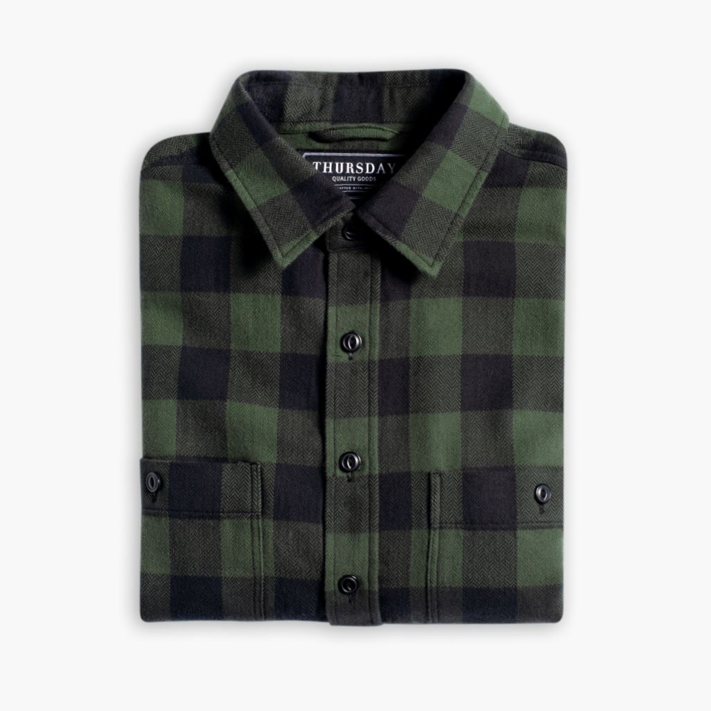 Buffalo Check Shirt | Evergreen - Image 3
