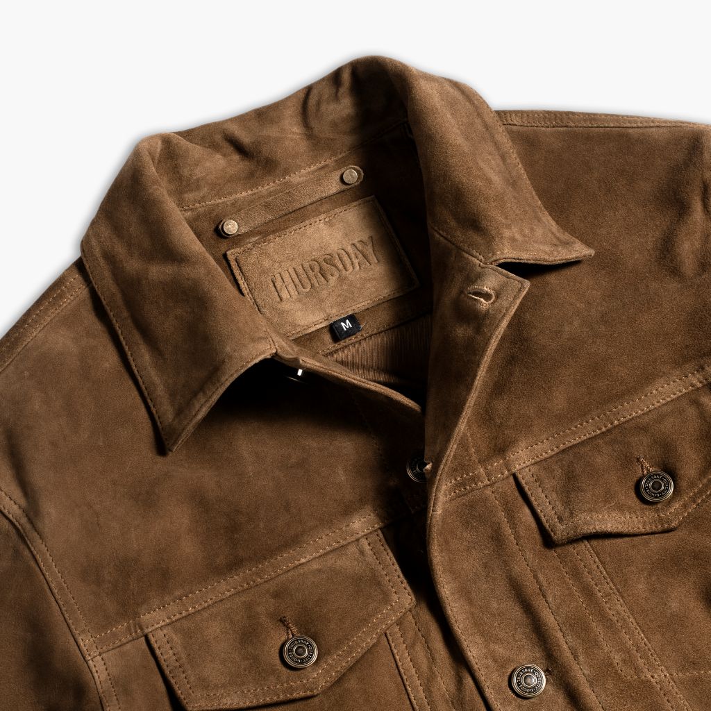Suede Trucker Jacket | Dusty - Image 7