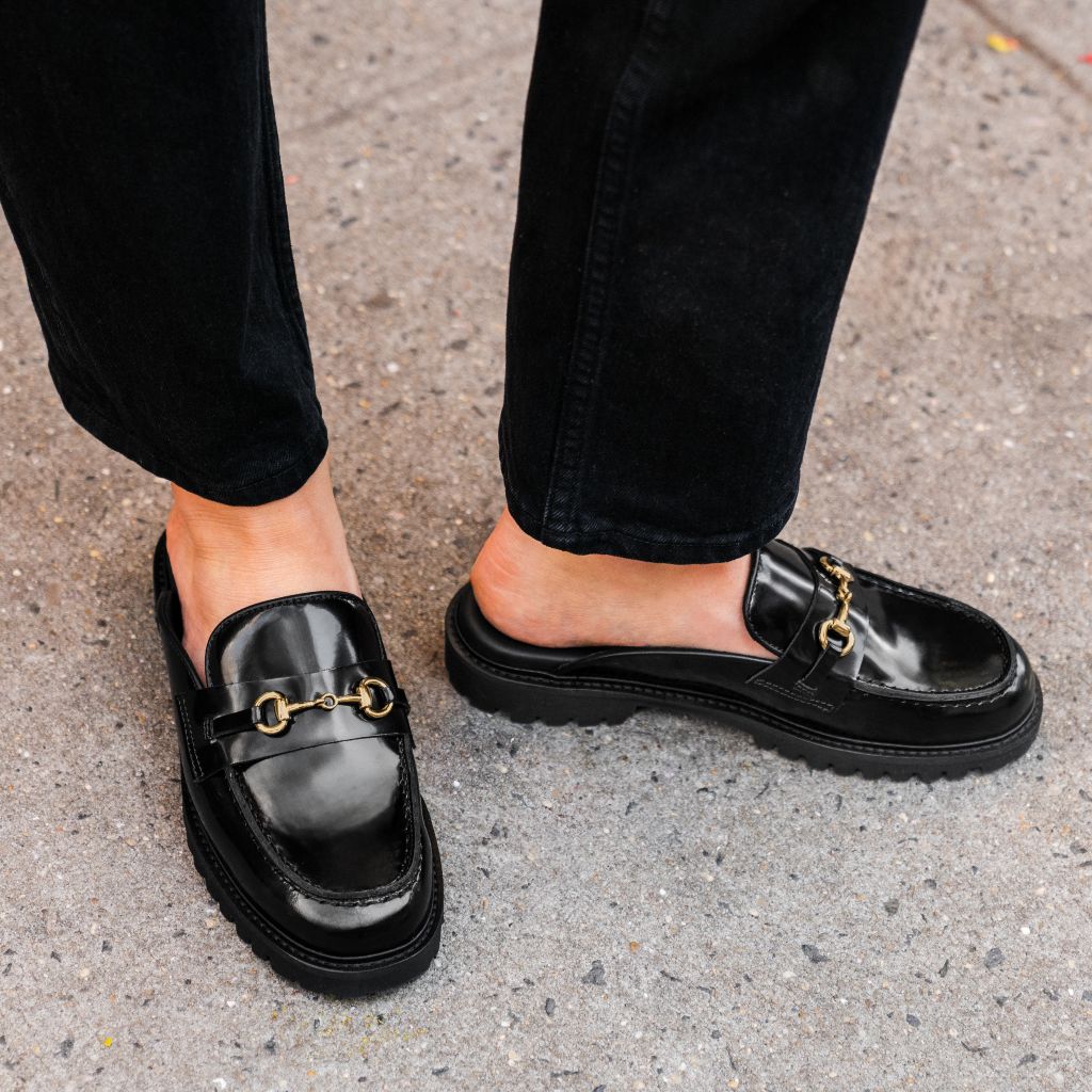 Penny Mule | Black & Gold - Image 6