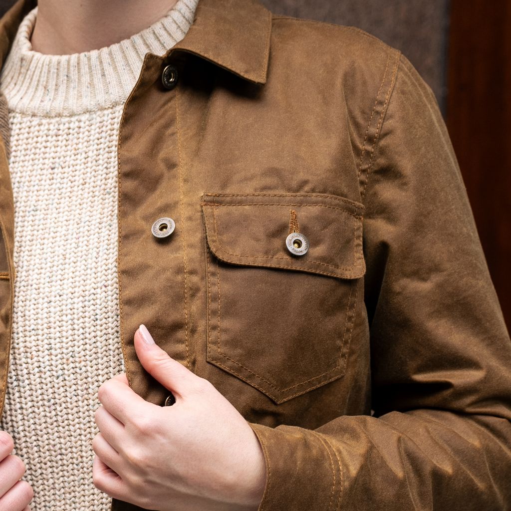 Waxed Canvas Field Jacket | Khaki - Image 2